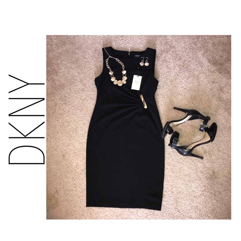 🛍 DKNY Women's Black Sleeves Dress